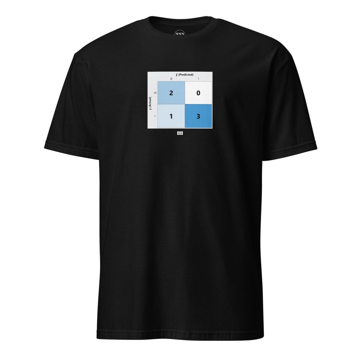 Binary Confusion Matrix AI T-Shirt Black | 222 Threads