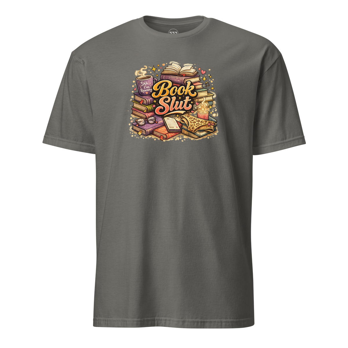 Book Slut T-Shirt Charcoal | 222 Threads