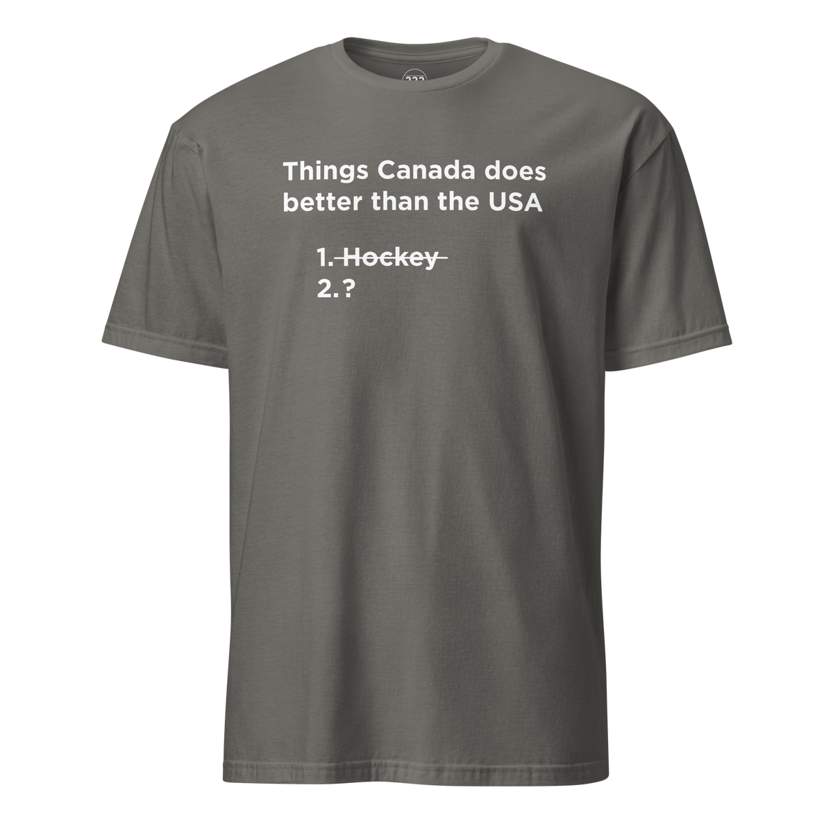 USA Does Hockey Better T-Shirt Charcoal | 222 Threads