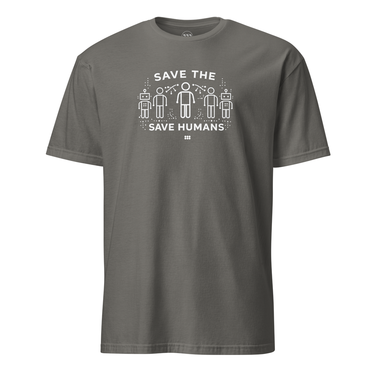 Save The Humans AI T-Shirt Charcoal | 222 Threads