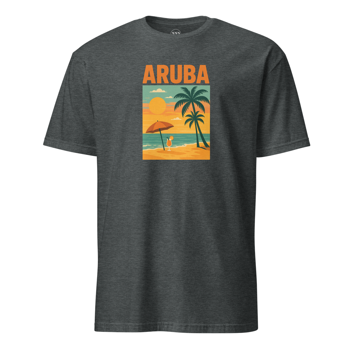 Aruba Beach T-Shirt Dark Heather | 222 Threads