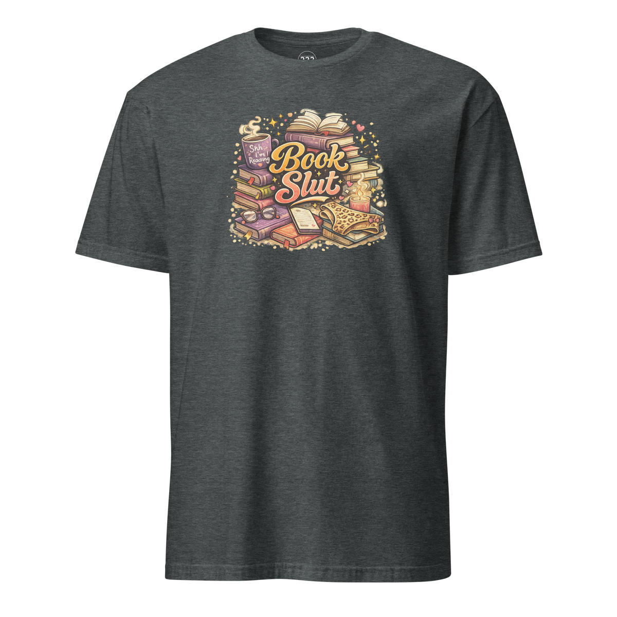 Book Slut T-Shirt Dark Heather | 222 Threads