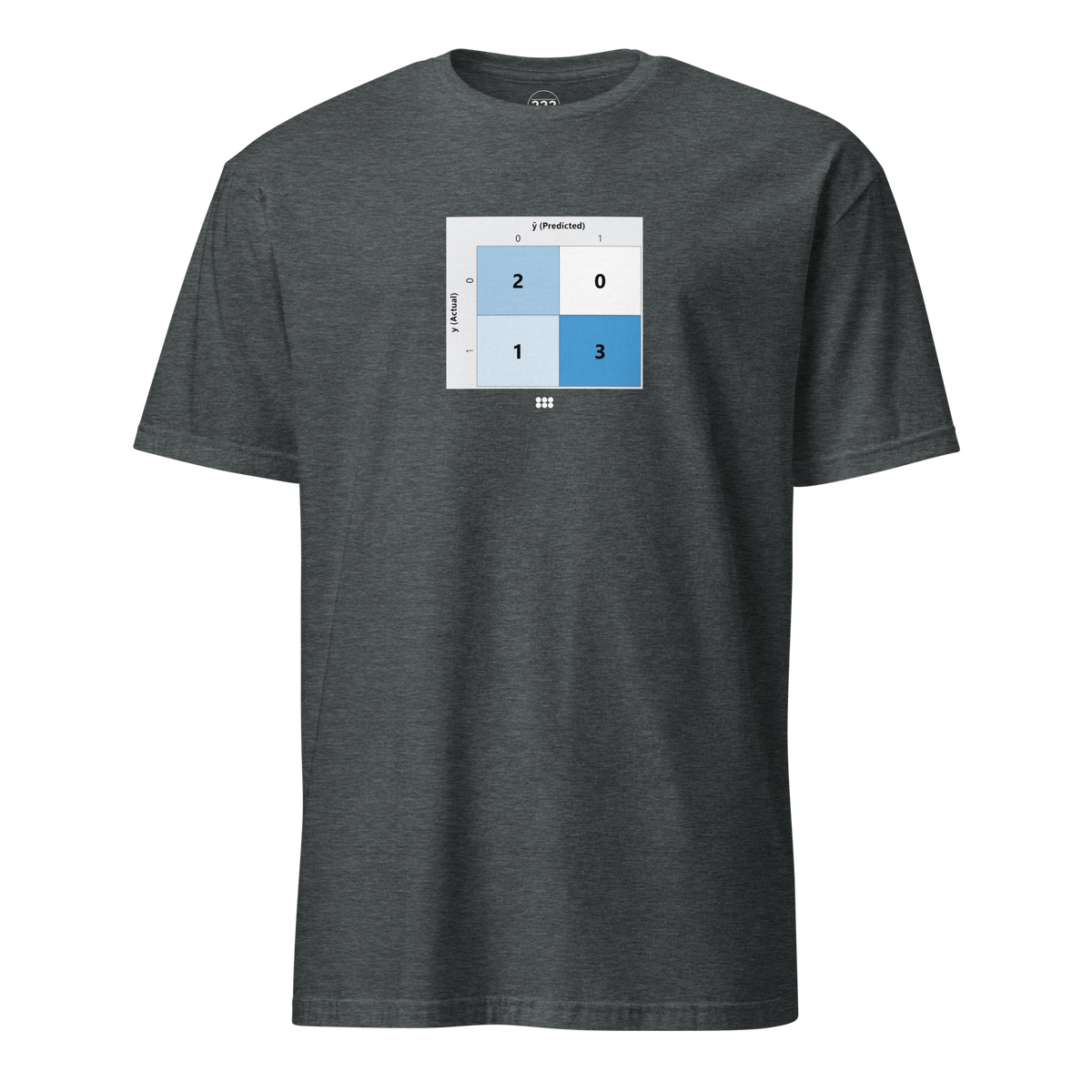 Binary Confusion Matrix AI T-Shirt Dark Heather | 222 Threads