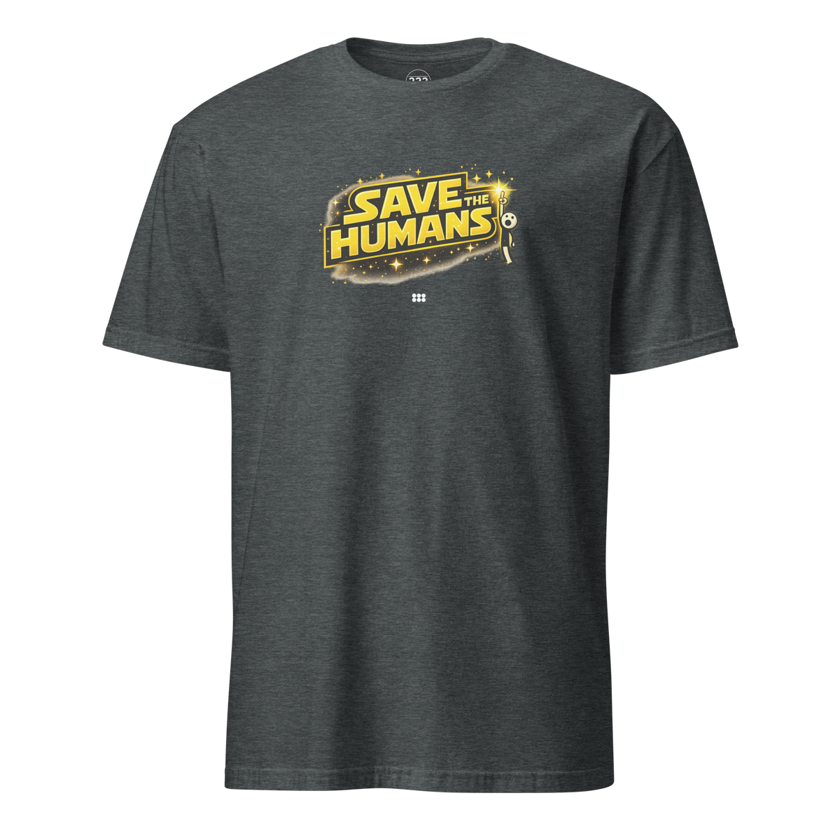 Save The Humans AI T-Shirt Dark Heather | 222 Threads