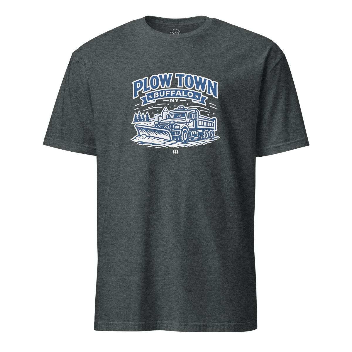 Plow Town Buffalo T-Shirt Dark Heather | 222 Threads