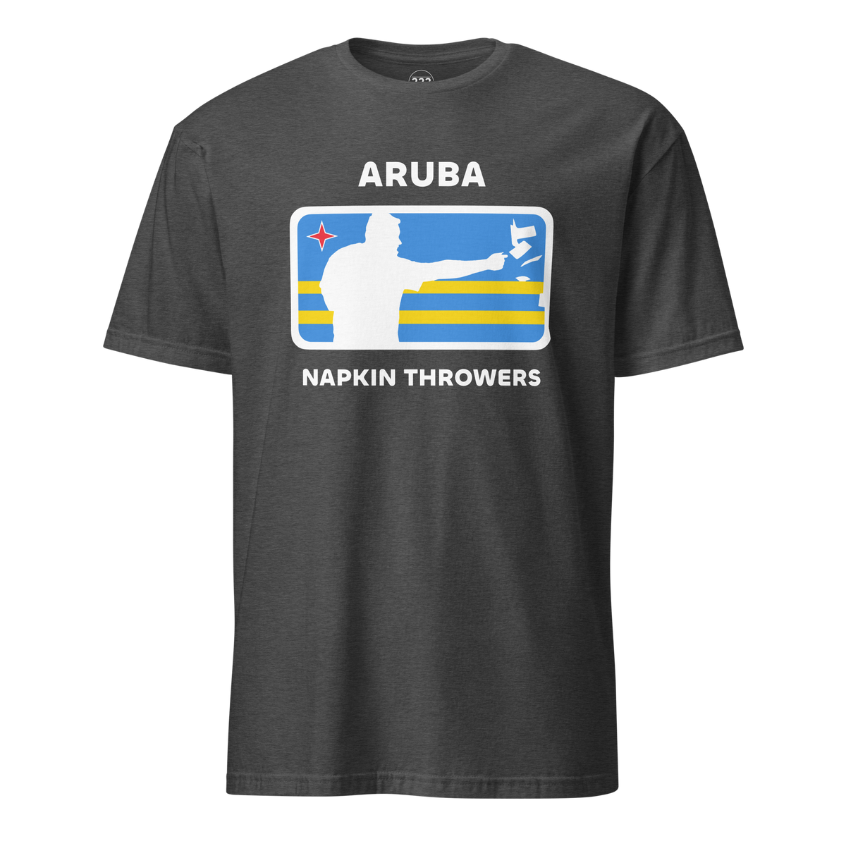 Aruba Napkin Throwers T-Shirt Dark Heather Grey | 222 Threads