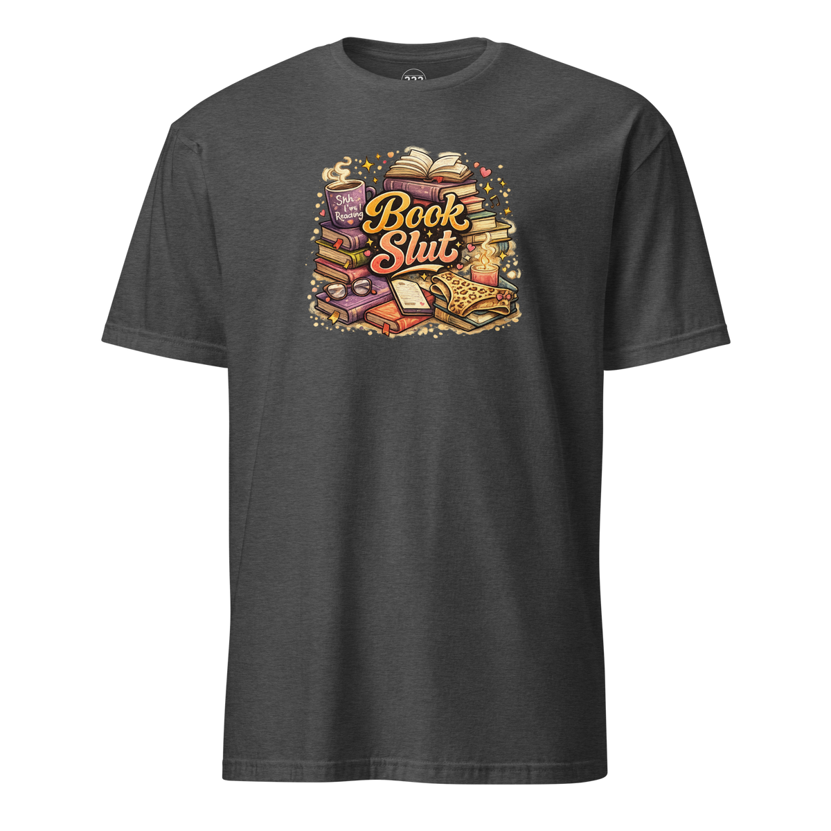 Book Slut T-Shirt Dark Heather Grey | 222 Threads