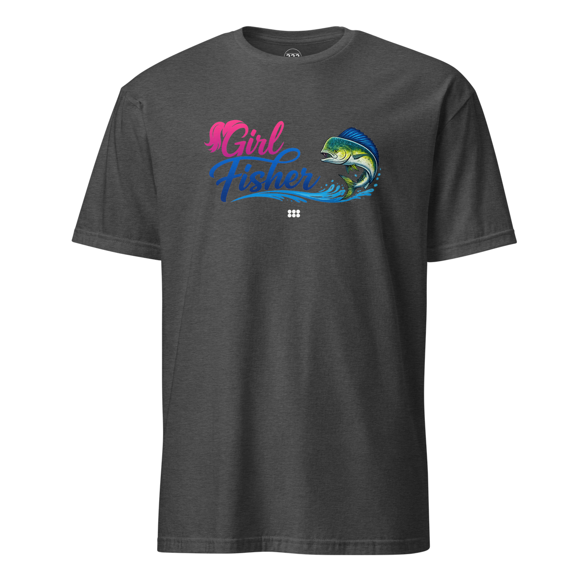 Girl Fisher T-Shirt Dark Heather Grey | 222 Threads