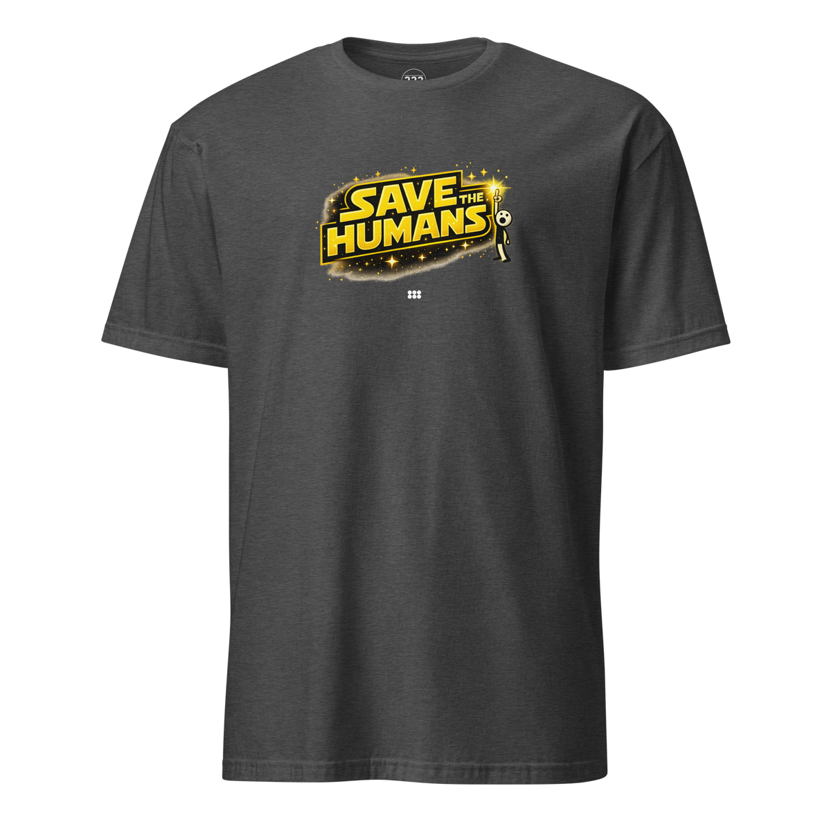 Save The Humans AI T-Shirt Dark Heather Grey | 222 Threads