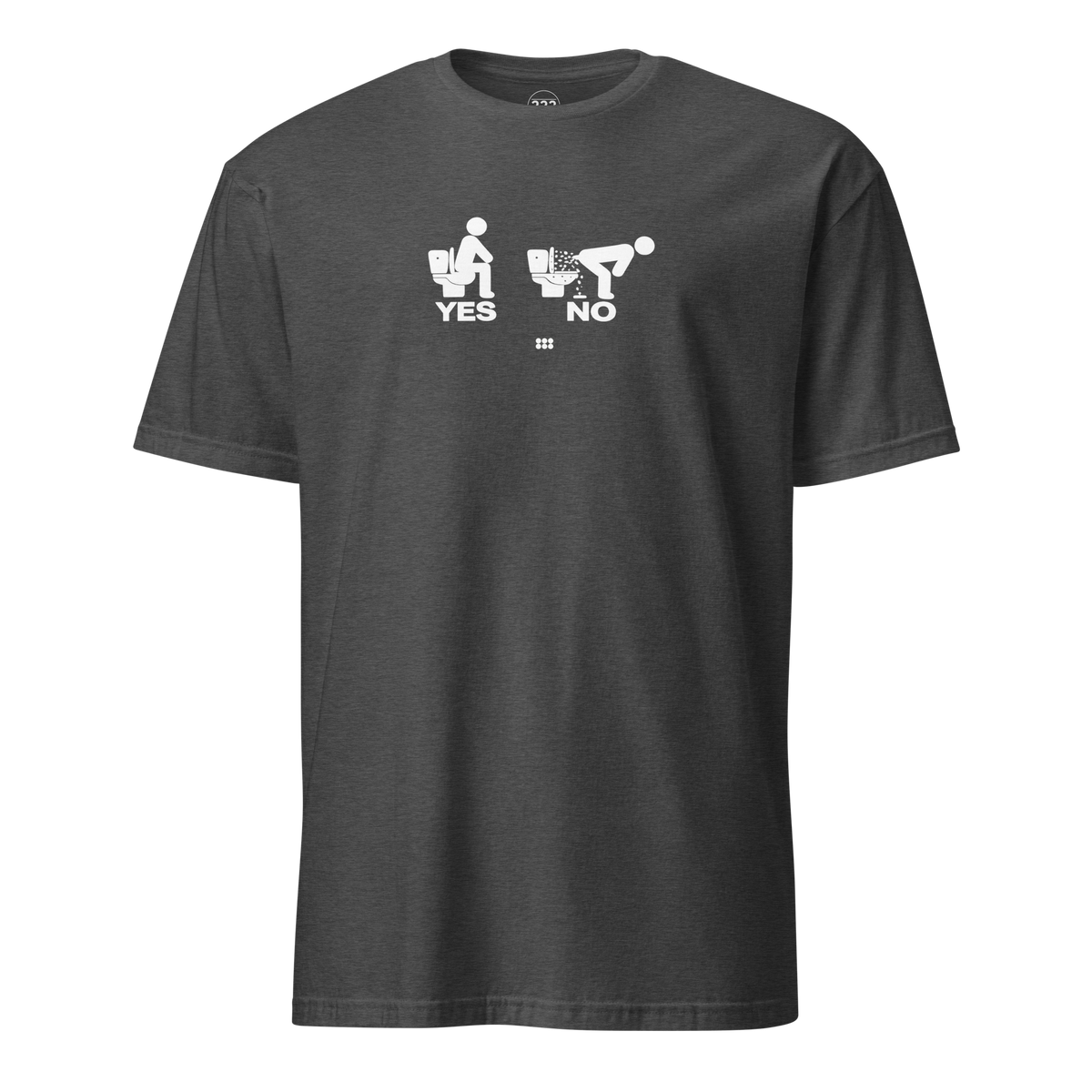 YES or NO T-Shirt Dark Heather Grey | 222 Threads