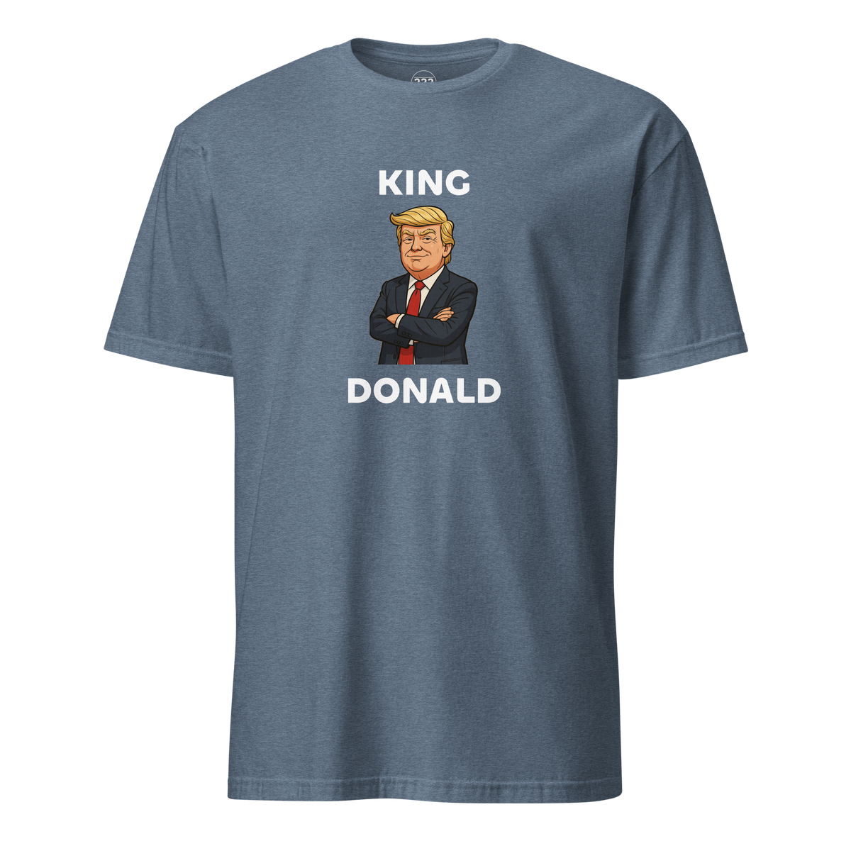 KING DONALD T-Shirt Heather Indigo | 222 Threads