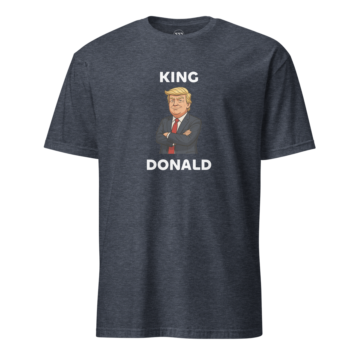 KING DONALD T-Shirt Heather Navy | 222 Threads