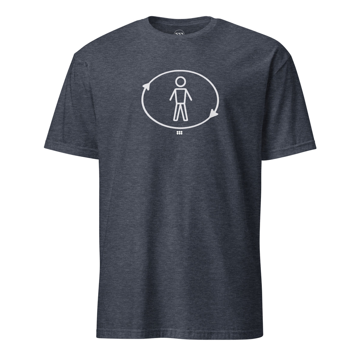 Human In The Loop AI T-Shirt Heather Navy | 222 Threads