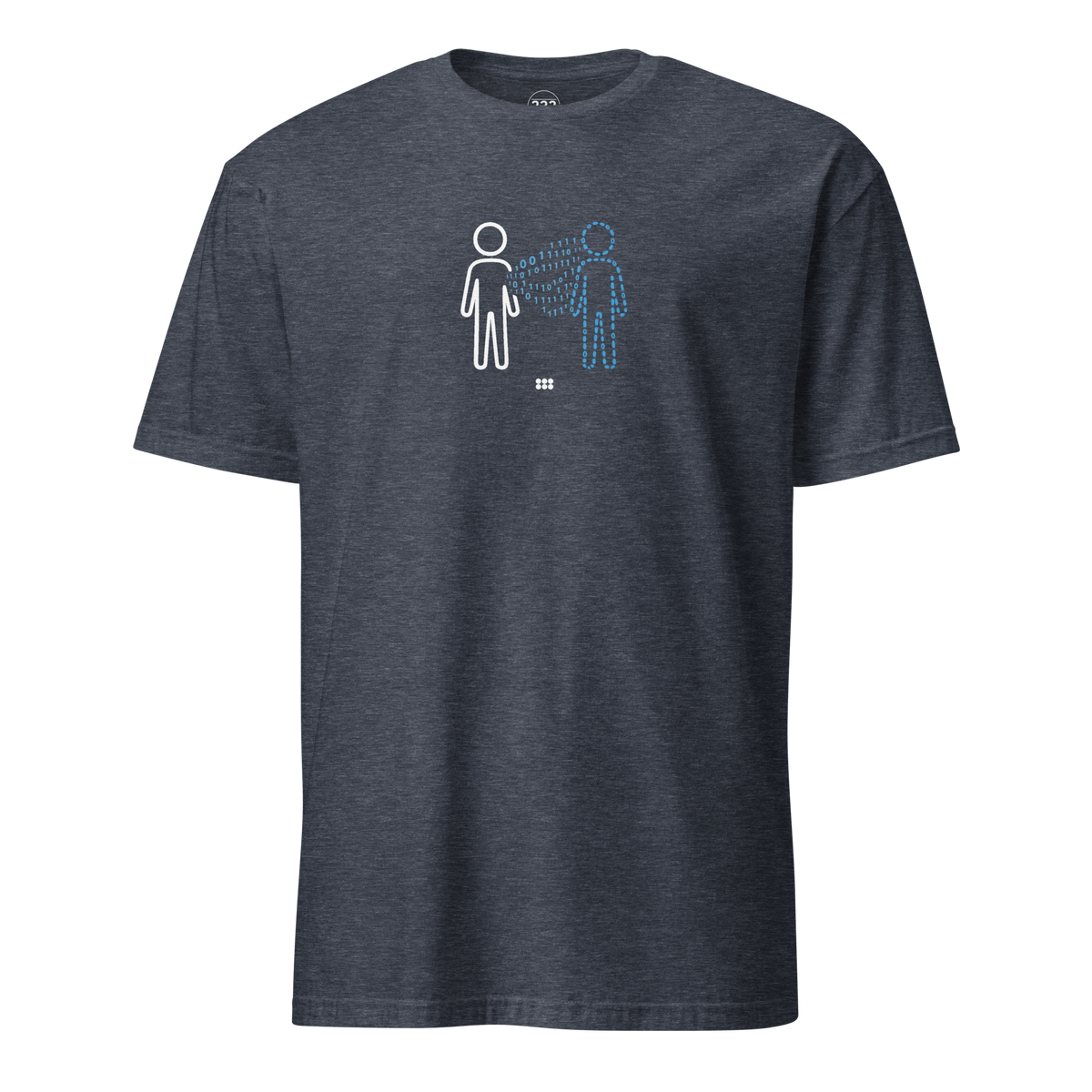 Digital Twin AI T-Shirt Heather Navy | 222 Threads
