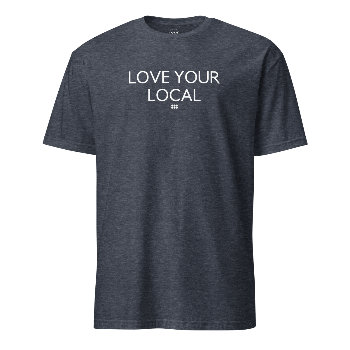 Love Your Local T-Shirt Heather Navy | 222 Threads