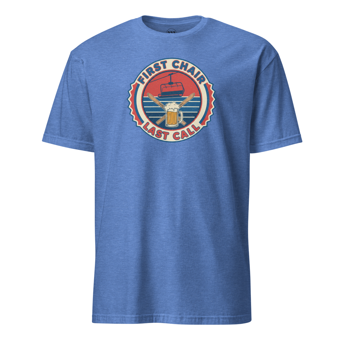 First Chair Last Call T-Shirt Heather Royal | 222 Threads