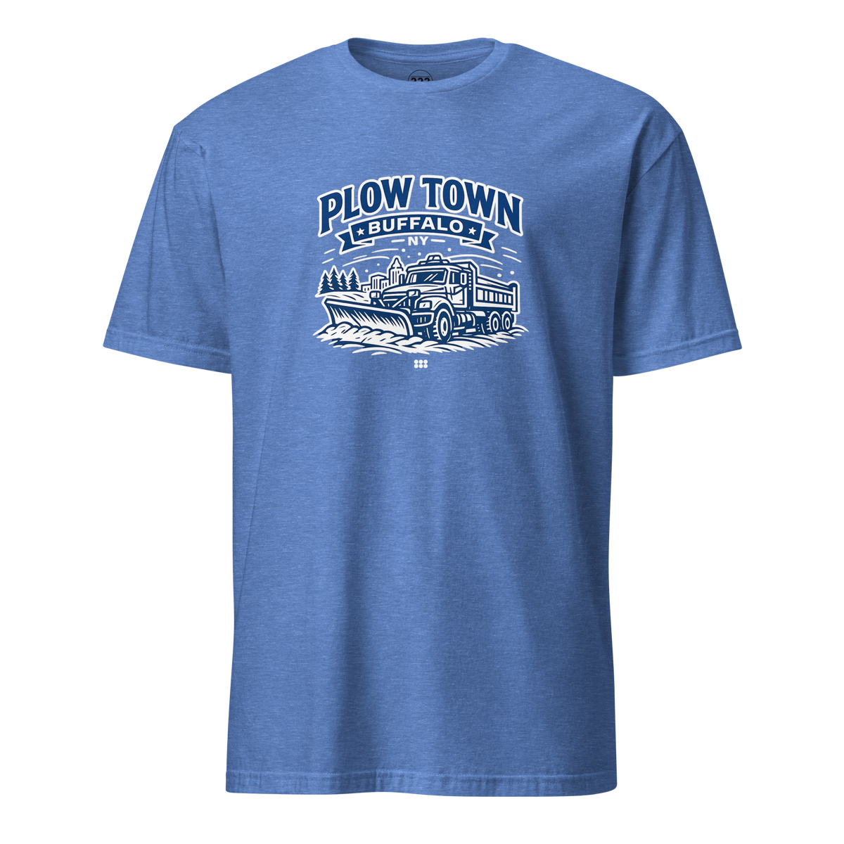 Plow Town Buffalo T-Shirt Heather Royal | 222 Threads