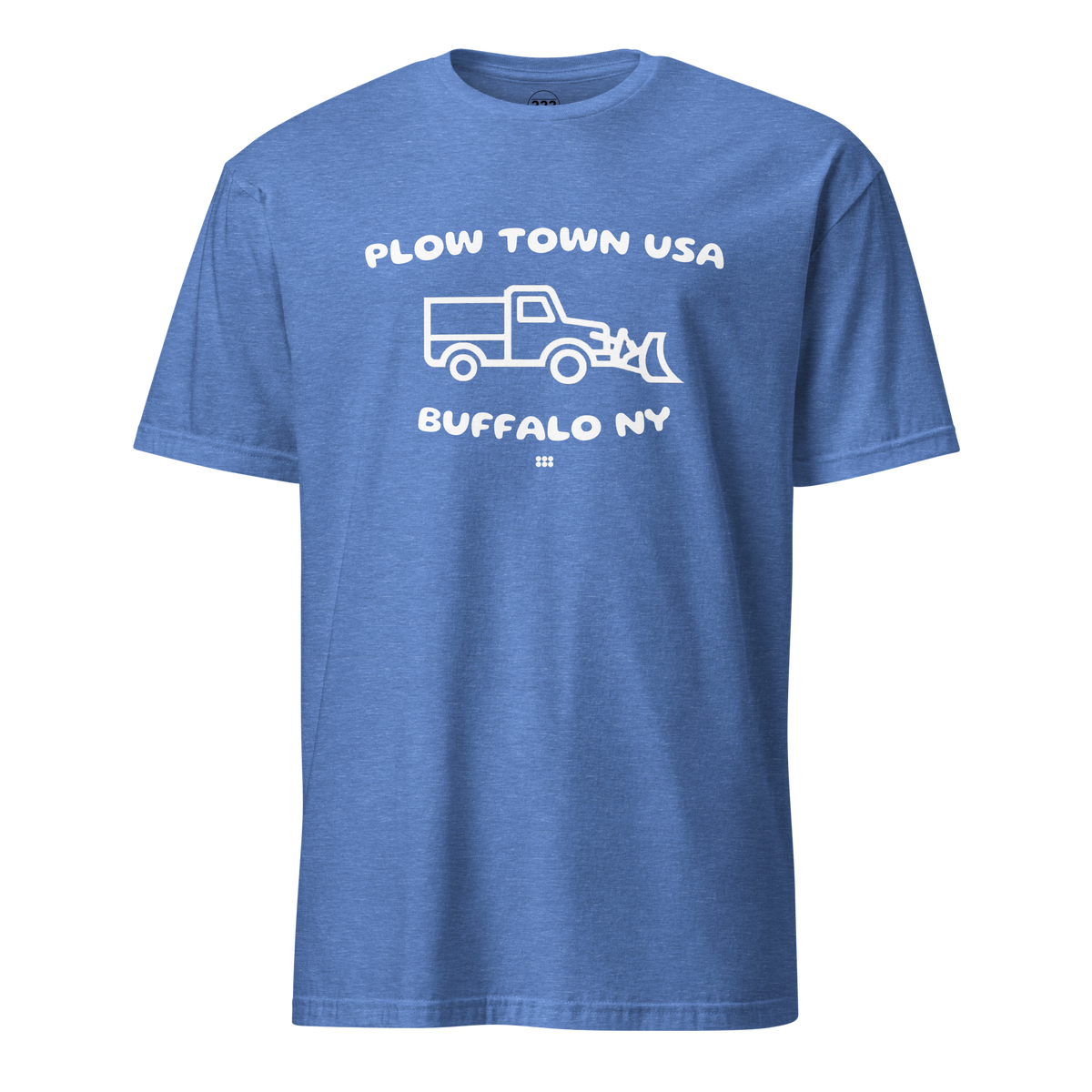 Plow Town Buffalo T-Shirt Heather Royal | 222 Threads