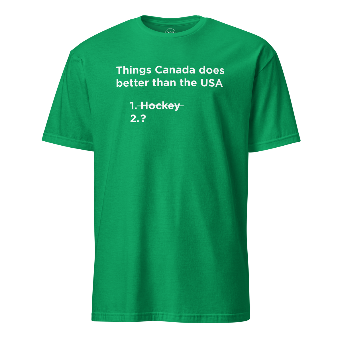 USA Does Hockey Better T-Shirt Irish Green | 222 Threads