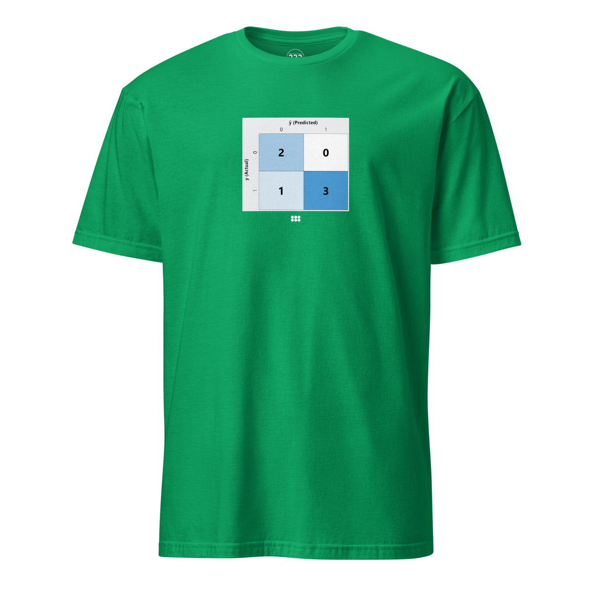 Binary Confusion Matrix AI T-Shirt Irish Green | 222 Threads