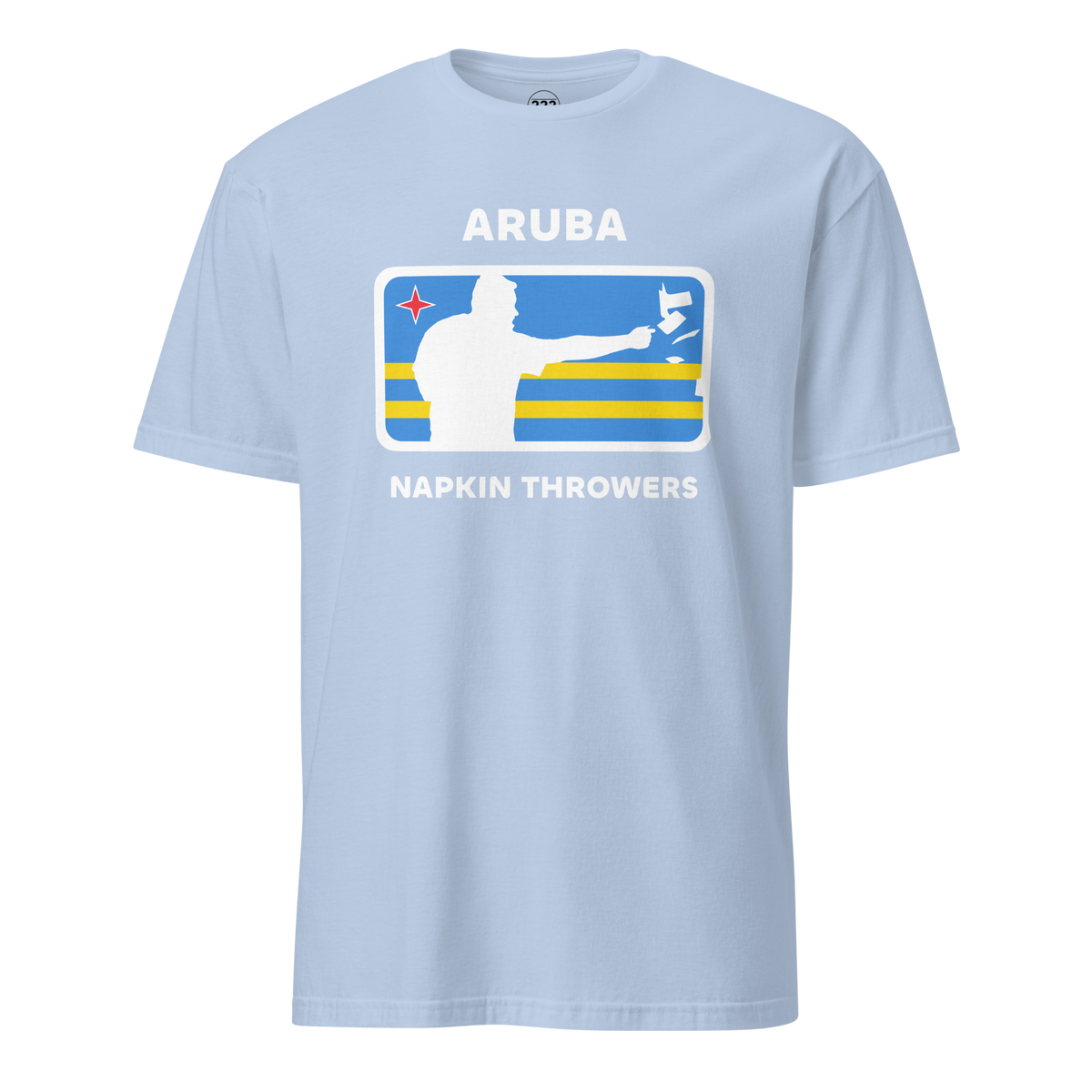 Aruba Napkin Throwers T-Shirt Light Blue | 222 Threads