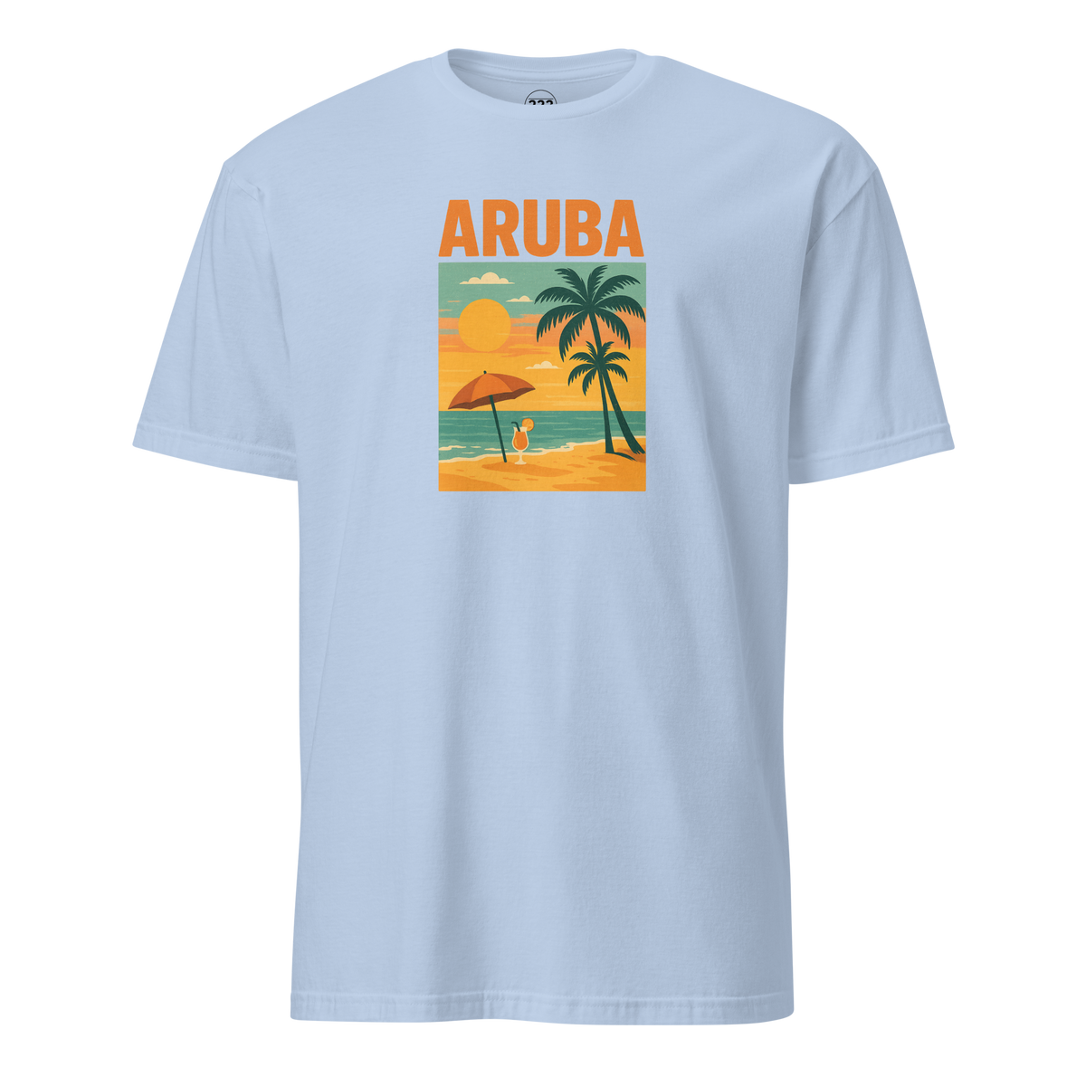 Aruba Beach T-Shirt Light Blue | 222 Threads