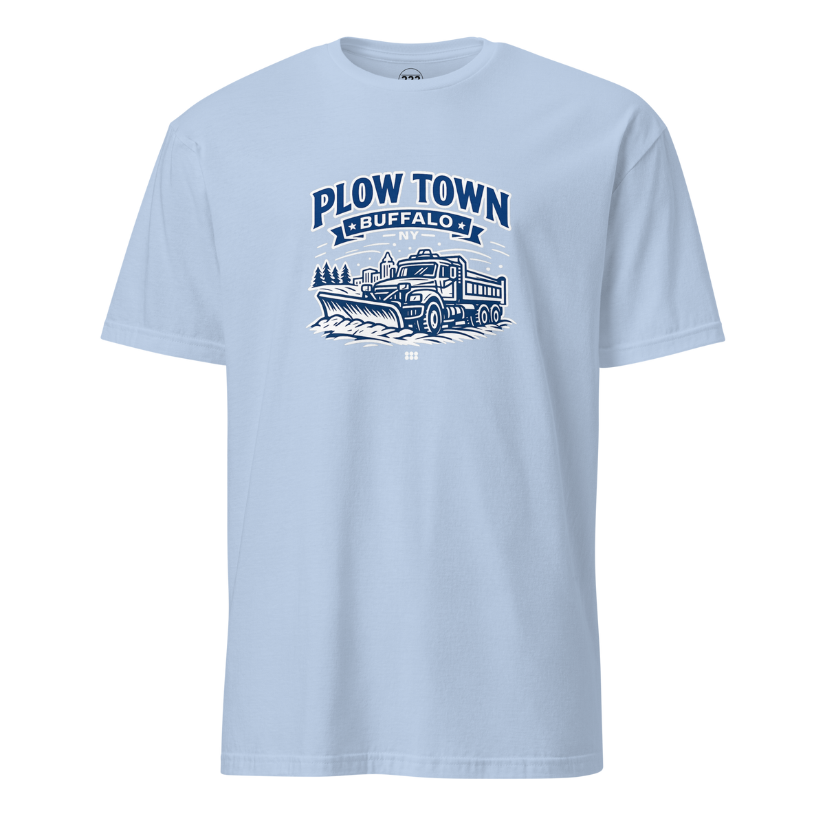 Plow Town Buffalo T-Shirt Light Blue | 222 Threads