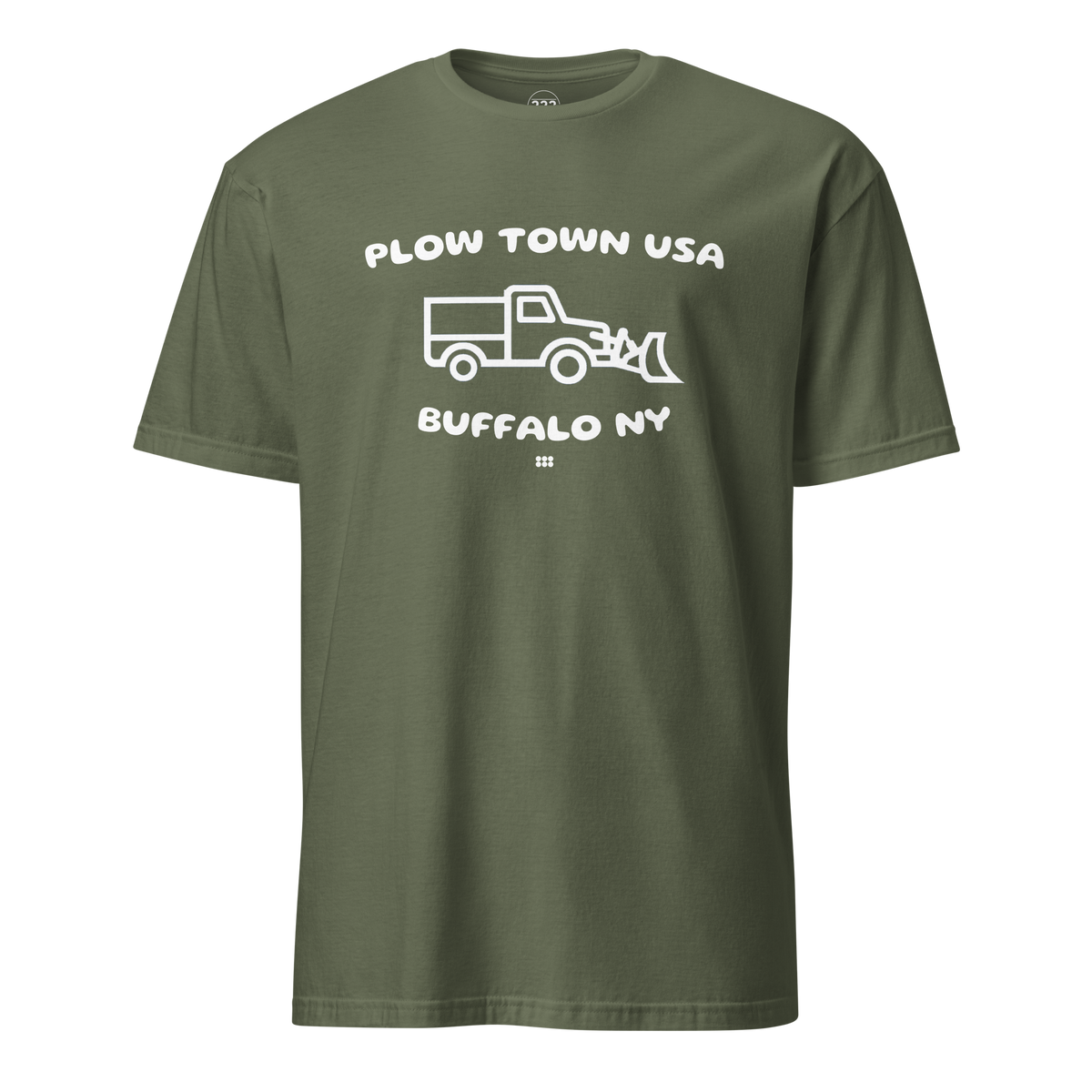 Plow Town Buffalo T-Shirt Military Green | 222 Threads
