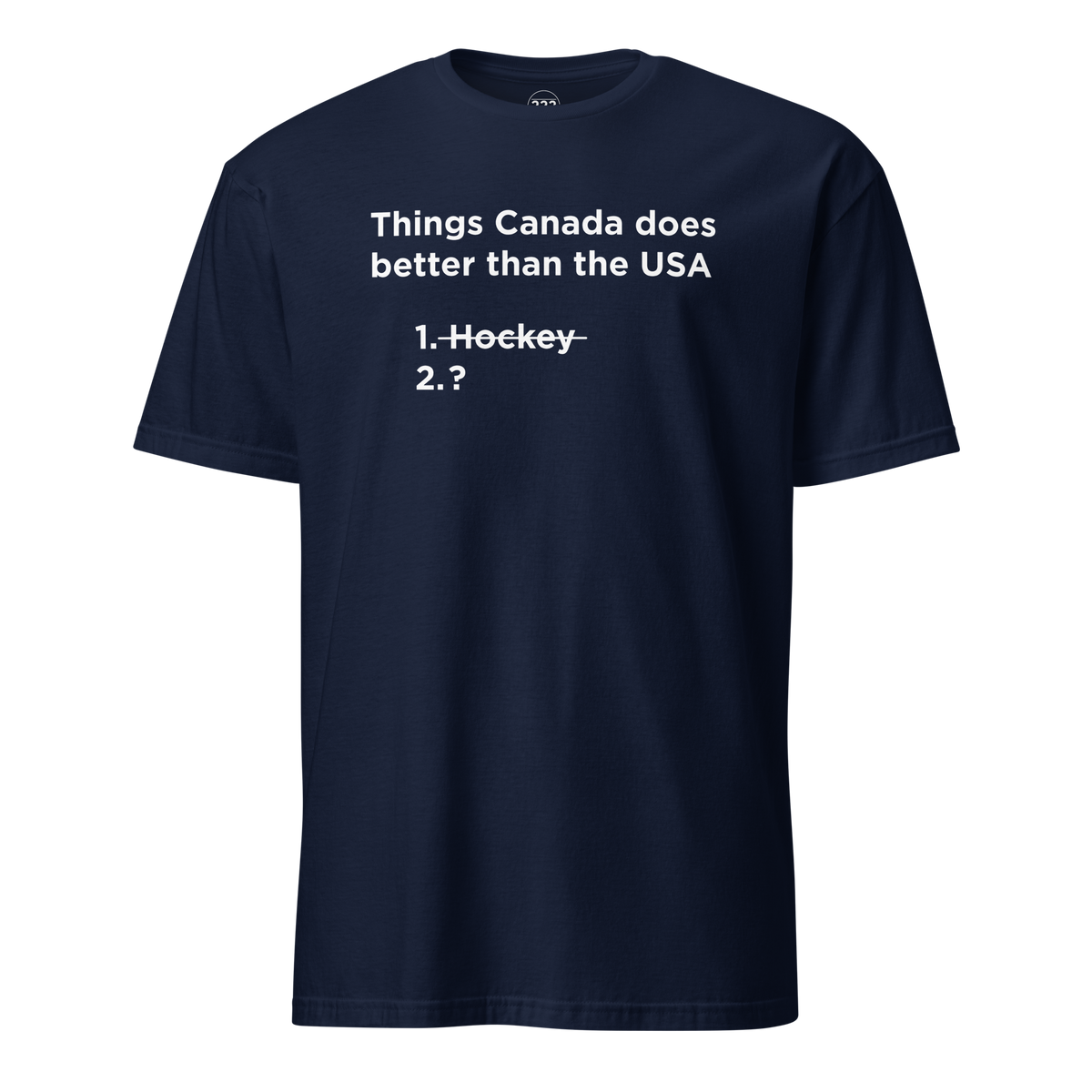 USA Does Hockey Better T-Shirt Navy | 222 Threads