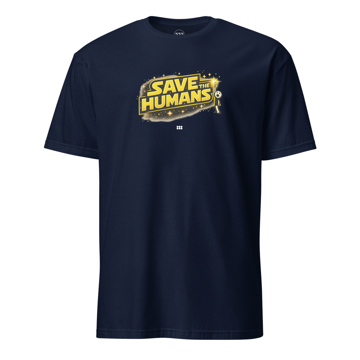 Save The Humans AI T-Shirt Navy | 222 Threads