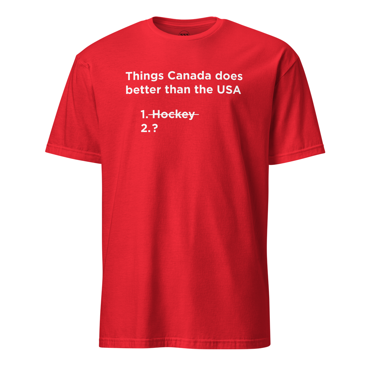 USA Does Hockey Better T-Shirt Red | 222 Threads