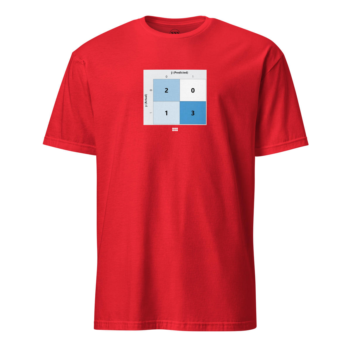 Binary Confusion Matrix AI T-Shirt Red | 222 Threads