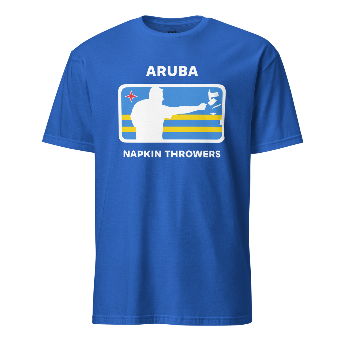 Aruba Napkin Throwers T-Shirt Royal | 222 Threads