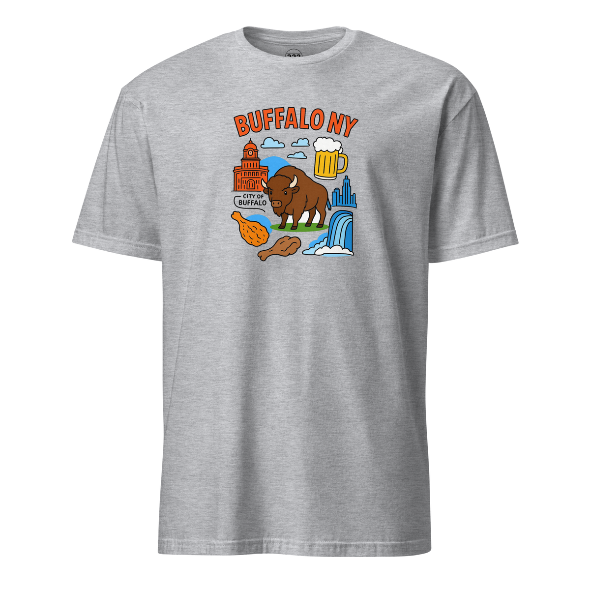 Buffalo NY T-Shirt Sport Grey | 222 Threads