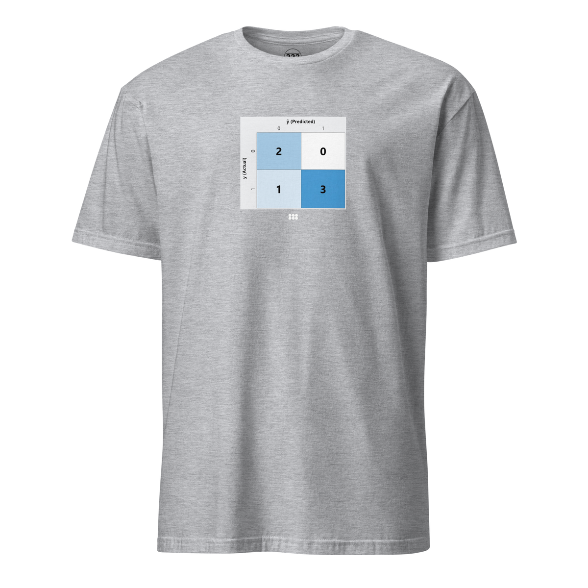Binary Confusion Matrix AI T-Shirt Sport Grey | 222 Threads