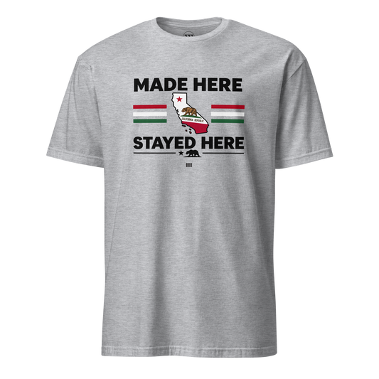 Made Here Stayed Here California T-Shirt Sport Grey | 222 Threads