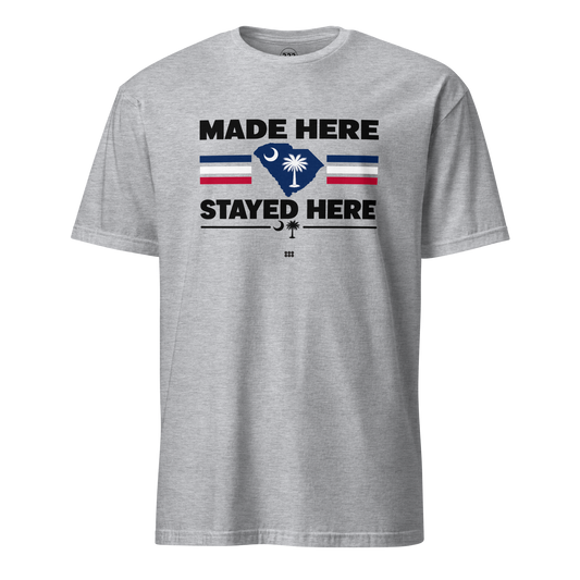 Made Here Stayed Here South Carolina T-Shirt Sport Grey | 222 Threads