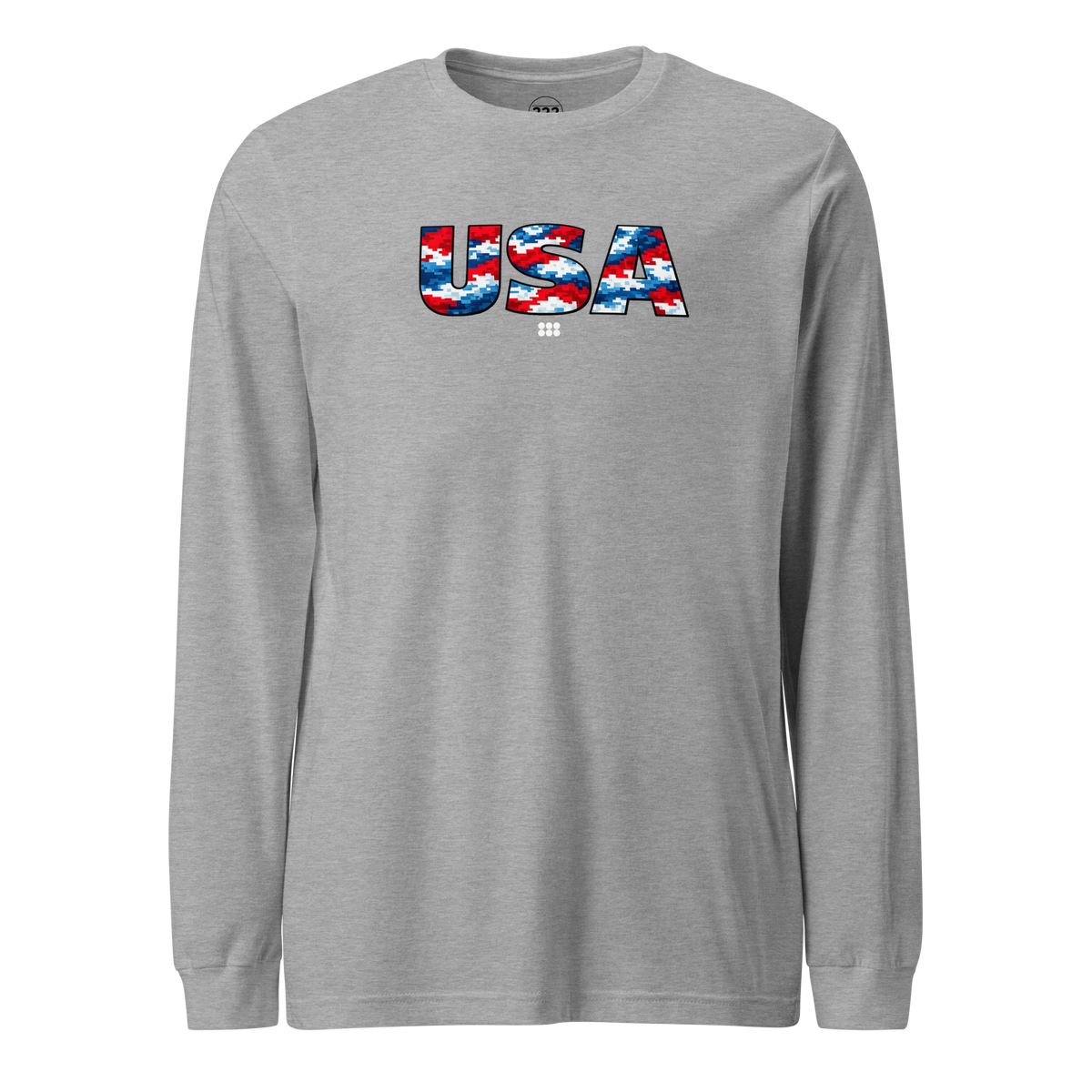 USA Digi Camo Long Sleeve Tee Athletic Heather | 222 Threads