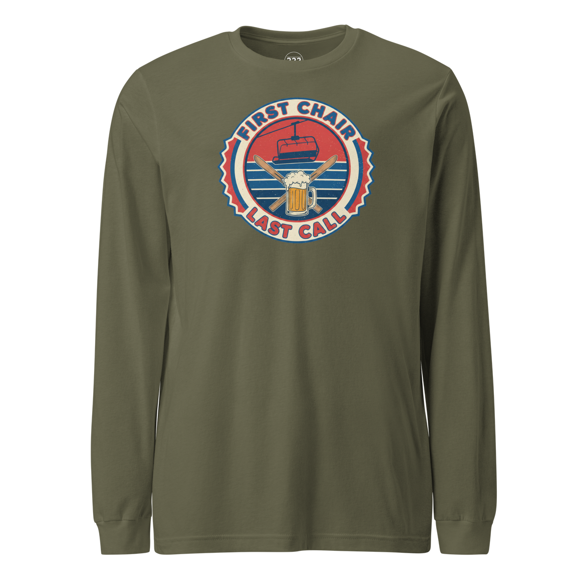 First Chair Last Call Long Sleeve Tee Military Green | 222 Threads
