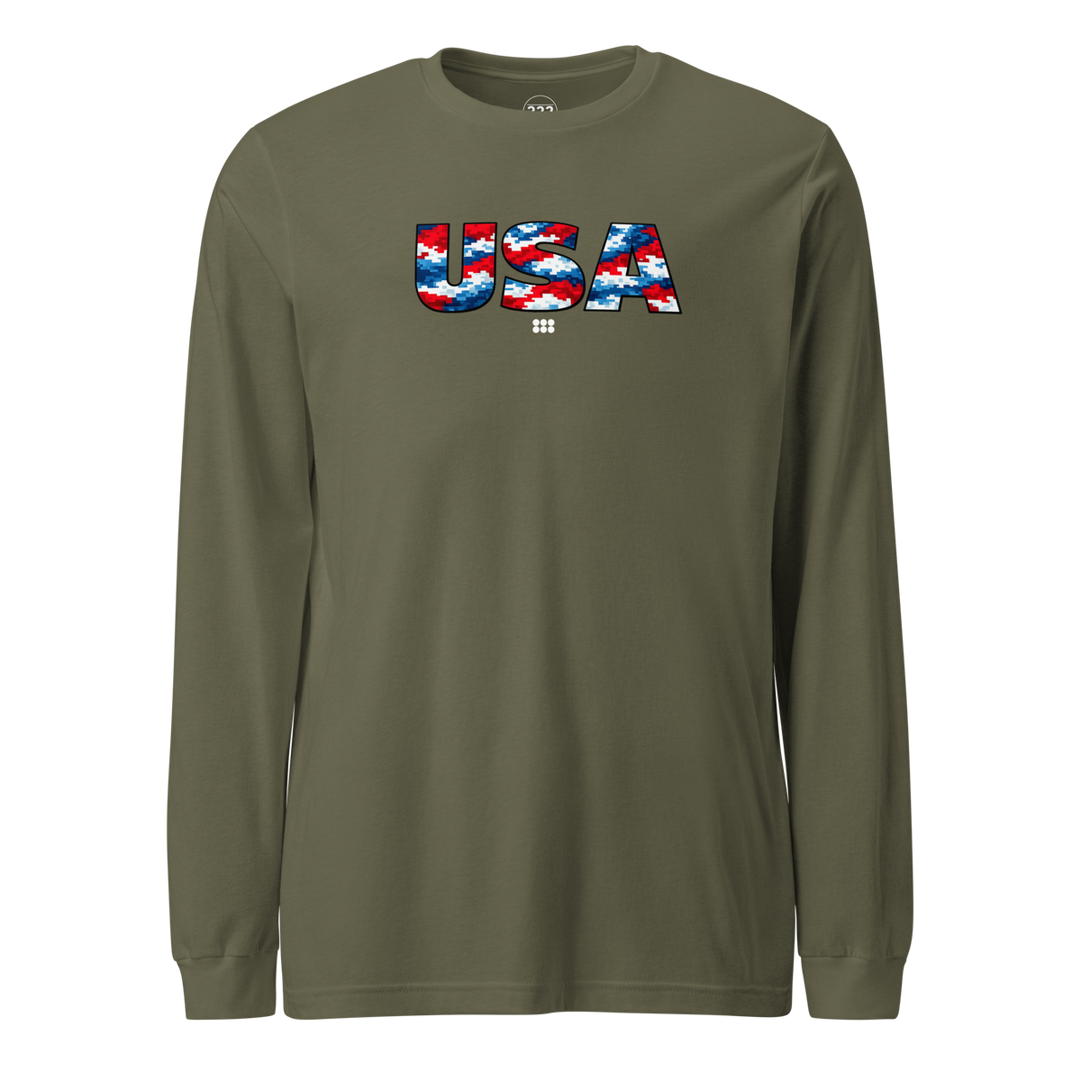 USA Digi Camo Long Sleeve Tee Military Green | 222 Threads