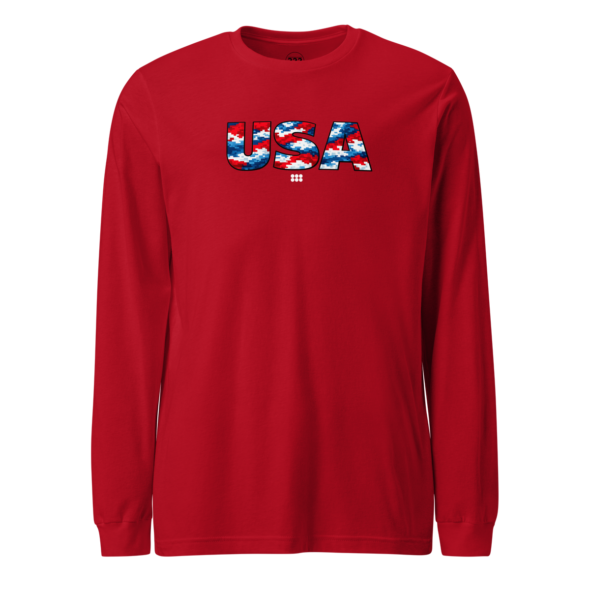USA Digi Camo Long Sleeve Tee Red | 222 Threads