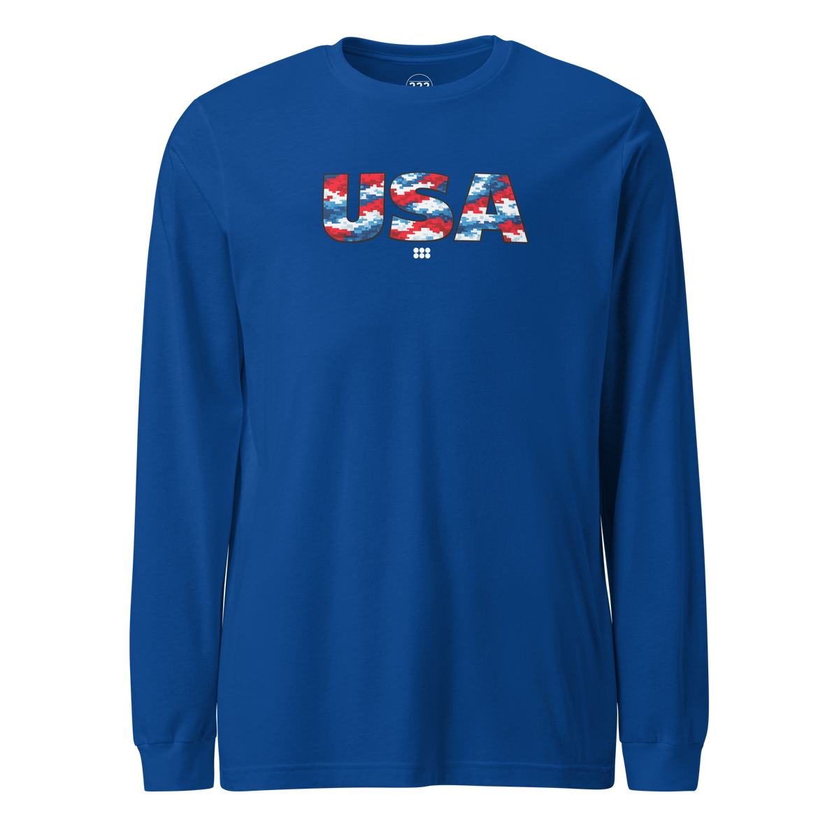 USA Digi Camo Long Sleeve Tee True Royal | 222 Threads