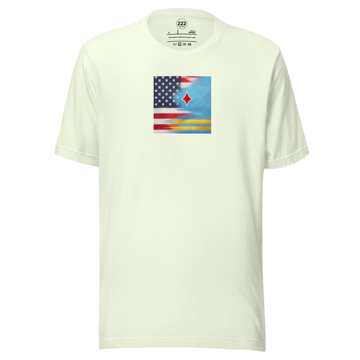 Aruba And USA Flag T-Shirt Citron | 222 Threads