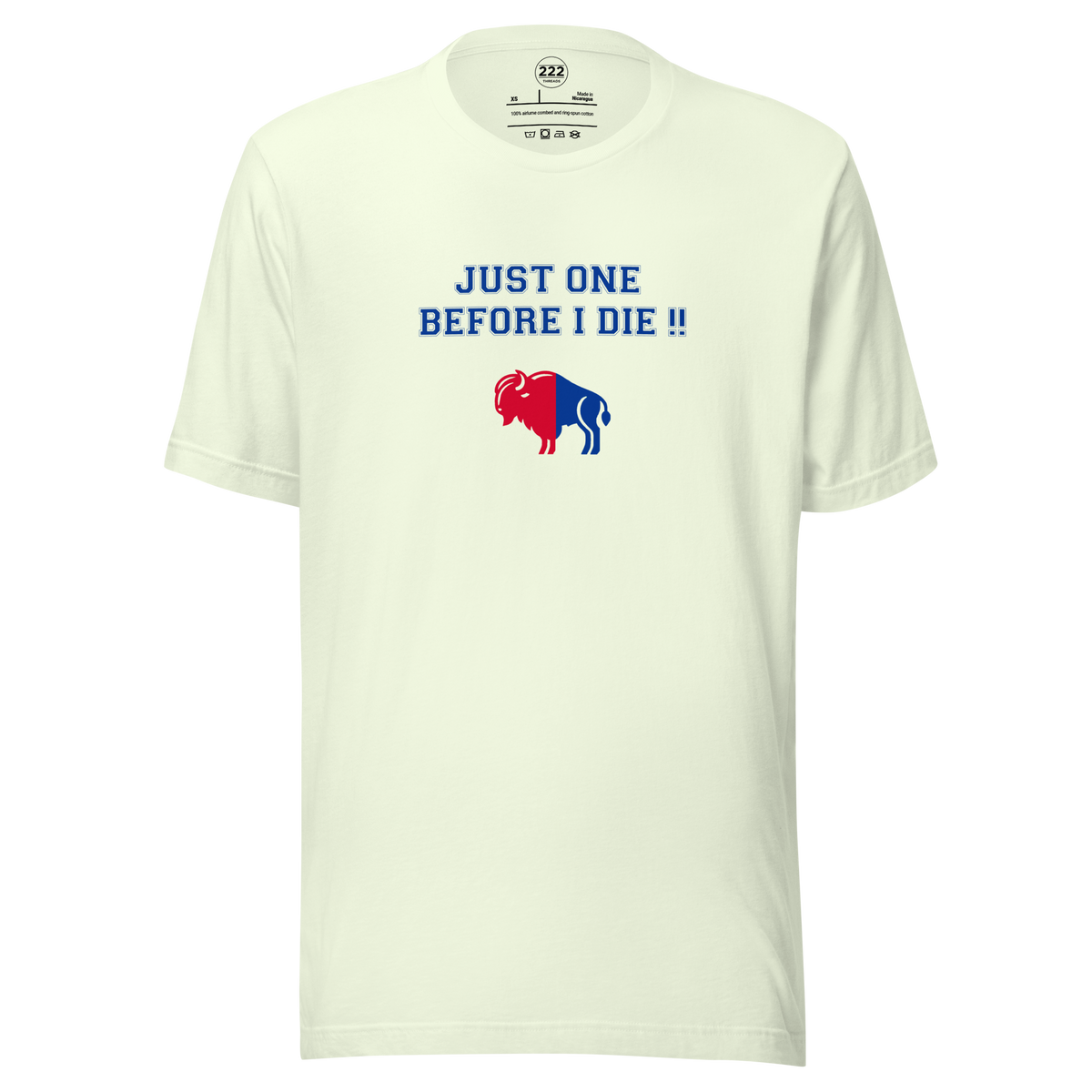 Buffalo One Before I Die T-Shirt Citron | 222 Threads