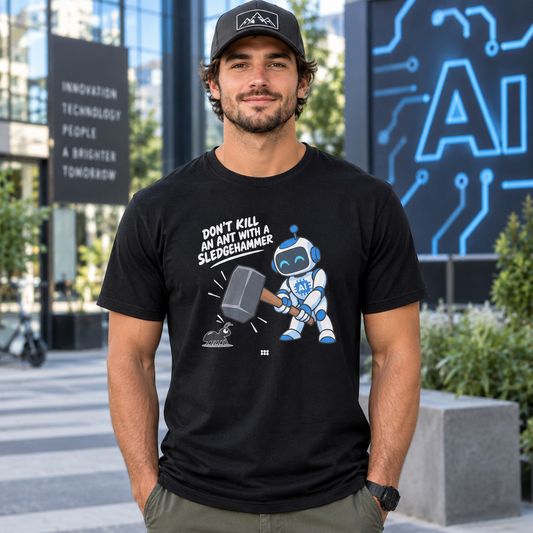 Don't Kill An Ant With A Sledgehammer AI T-Shirt 222 Threads