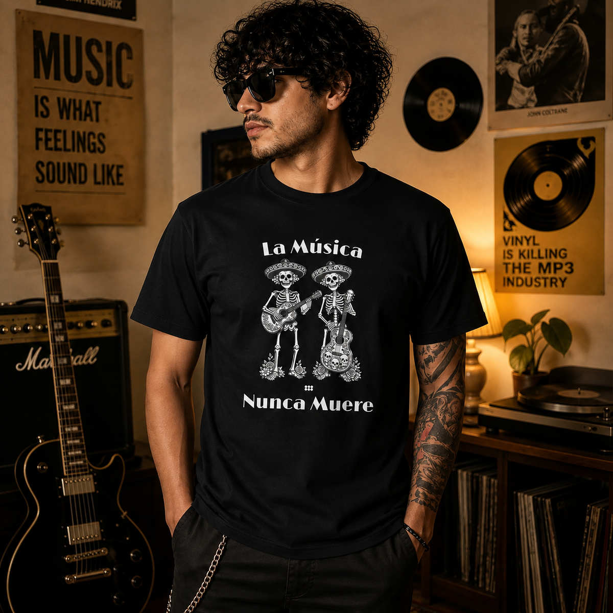 La Música Nunca Muere T-Shirt 222 Threads