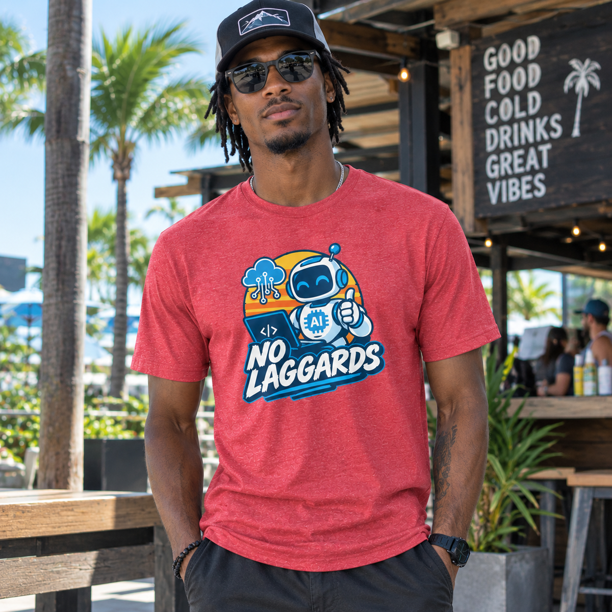 No Laggards AI T-Shirt 222 Threads