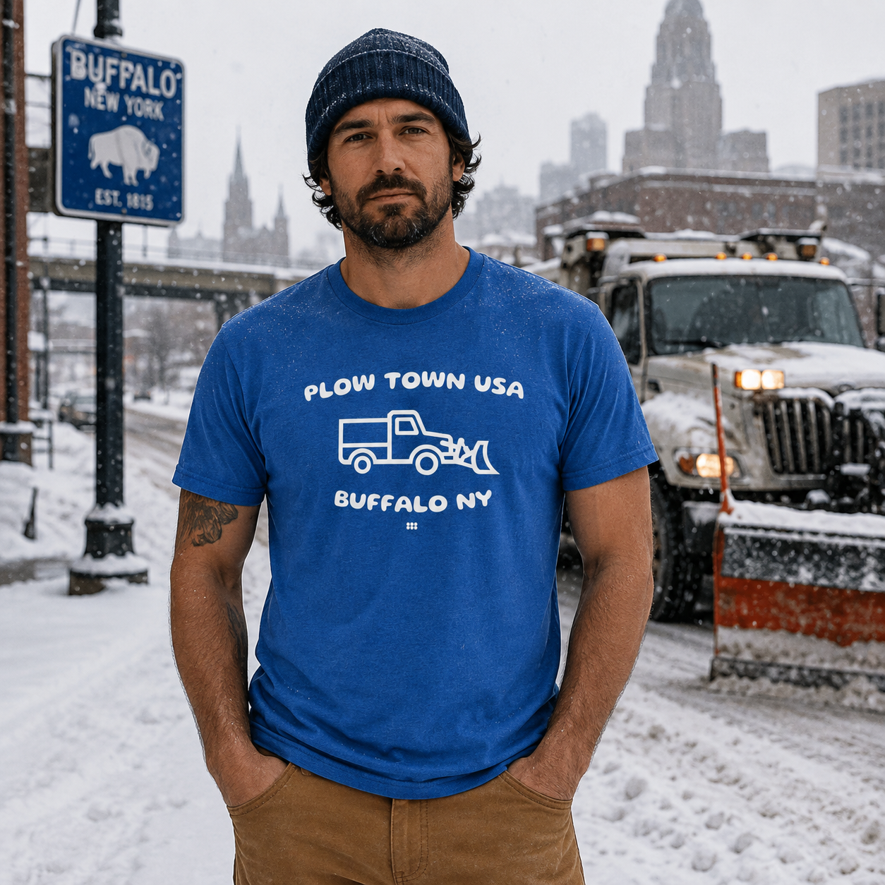 Plow Town Buffalo T-Shirt 222 Threads