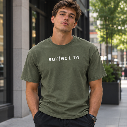 'subject to' T-Shirt 222 Threads