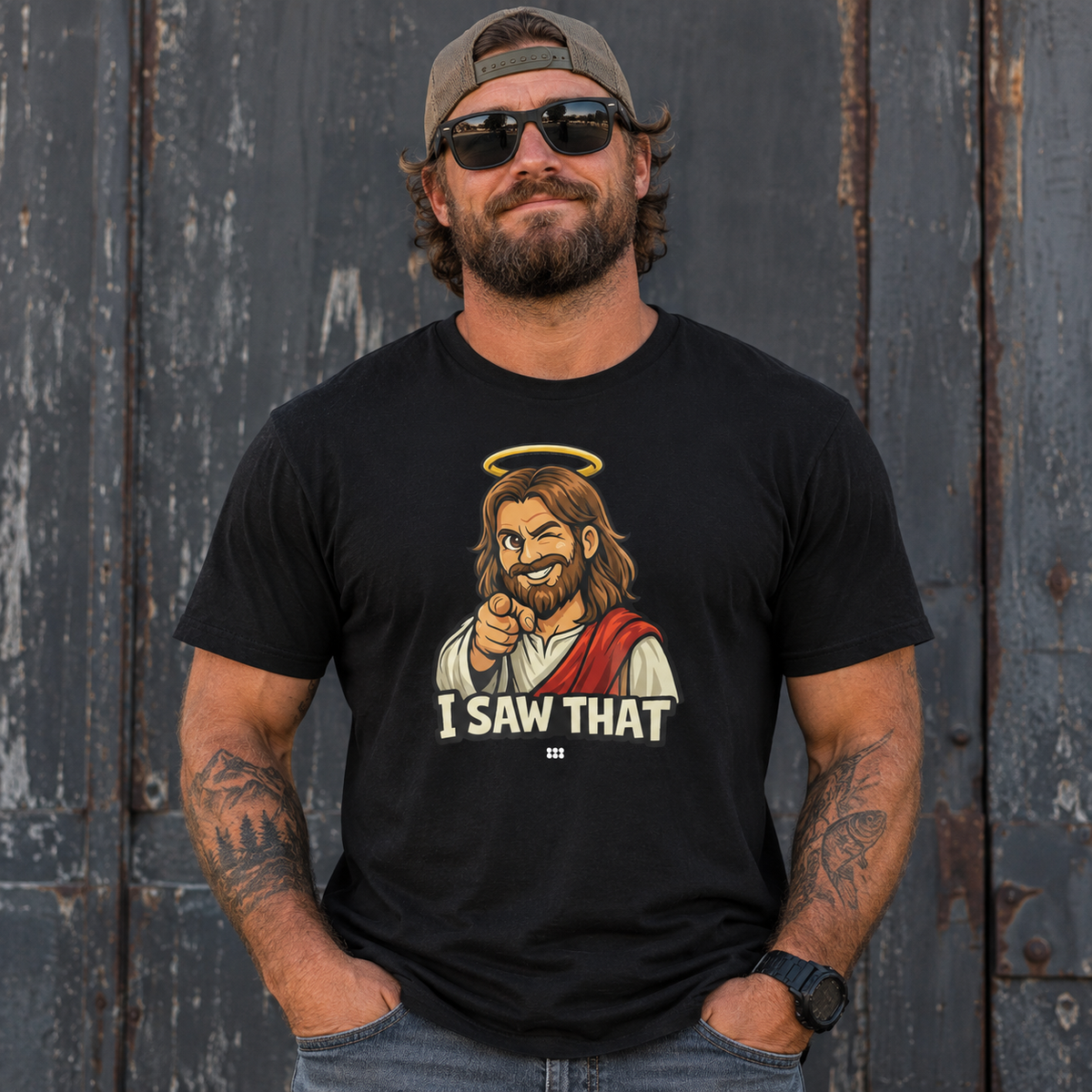 Jesus 'I Saw That' | Fun Faith-Inspired T-Shirt 222 Threads